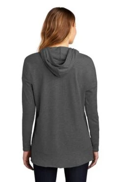District Sweatshirts: Women's DT671 WC Washed Coal Featherweight French Terry Hoodie -Sports Clothing 9748 washedcoal 2 dt671washedcoalmodelback 337w