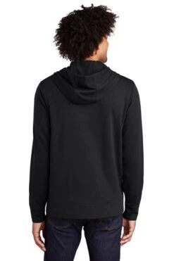 NEW ERA Sport-Tek Jackets: Men's ST293 BTS Black Triad Solid PosiCharge Tri-Blend Wicking Fleece Full-Zip Hooded Jacket -Sports Clothing 9760 blacktriadso 2 st293blacktriadsomodelback 337w