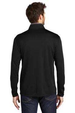 Port Authority Shirts: Men's K584 BSTG Black Steel Grey Silk Touch Performance 1/4-Zip Shirt 9 Port Authority Shirts: Men's K584 BSTG Black Steel Grey Silk Touch Performance 1/4-Zip Shirt -Sports Clothing 9771 blacksteelgy 2 k584blacksteelgymodelback 337w