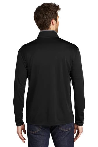 Port Authority Shirts: Men's K584 BSTG Black Steel Grey Silk Touch Performance 1/4-Zip Shirt 6 Port Authority Shirts: Men's K584 BSTG Black Steel Grey Silk Touch Performance 1/4-Zip Shirt - Image 4