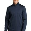 Port Authority Sweatshirts: Men's F248 DBNH Dress Blue Navy Heather Diamond 1/4 Zip Pull Over -Sports Clothing 9820 dressblnyhe 1 f248dressblnyhemodelfront 337w