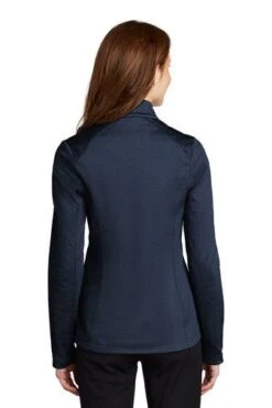 Port Authority Sweatshirts: Women's L249 DBNH Dress Blue Navy Heather Diamond Full Zip -Sports Clothing 9822 dressblnyhe 2 l249dressblnyhemodelback 337w