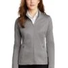 Port Authority Sweatshirts: Women's L249 GGH Gusty Grey Heather Diamond Full Zip -Sports Clothing 9822 gustygreyhth 1 l249gustygreyhthmodelfront 337w