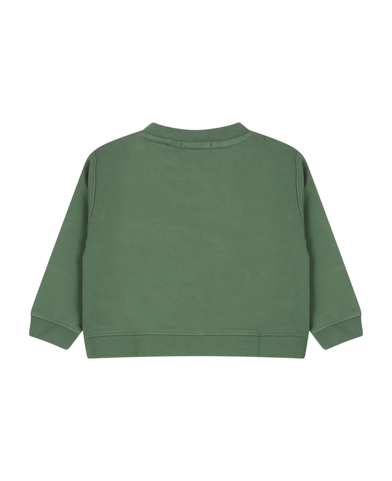 Palm Angels Green Sweatshirt For Baby Boy With Bear And Logo 4 Palm Angels Green Sweatshirt For Baby Boy With Bear And Logo - Image 2