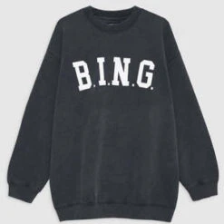 Anine BingTyler Sweatshirt - Washed Black