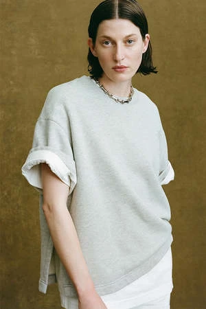 AGOLDEAgolde Ash Sweatshirt - Heather Grey 3 AGOLDEAgolde Ash Sweatshirt - Heather Grey