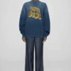 Anine BingHarvey Crew Sweatshirt - Washed Faded Navy