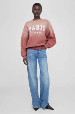 Anine BingJaci Sweatshirt - Paris/Washed Faded Terracotta -Sports Clothing Anine Bing Jaci Sweatshirt Paris 20230805170932 1