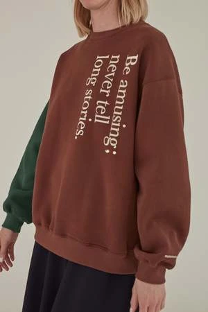 Matter Matters GalleryBe Amusing Oversized Sweatshirt - Dark Brown 4 Matter Matters GalleryBe Amusing Oversized Sweatshirt - Dark Brown - Image 2