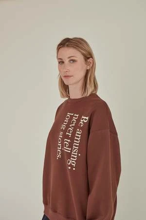 Matter Matters GalleryBe Amusing Oversized Sweatshirt - Dark Brown 8 Matter Matters GalleryBe Amusing Oversized Sweatshirt - Dark Brown - Image 6