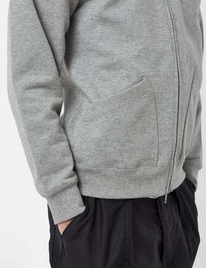Beams PlusZip Crewneck Sweatshirt - Grey 4 Beams PlusZip Crewneck Sweatshirt - Grey - Image 2