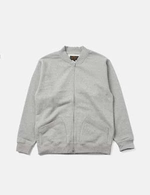 Beams PlusZip Crewneck Sweatshirt - Grey 8 Beams PlusZip Crewneck Sweatshirt - Grey - Image 6