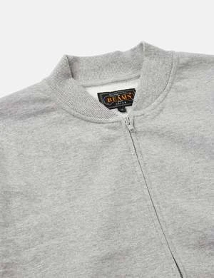 Beams PlusZip Crewneck Sweatshirt - Grey 9 Beams PlusZip Crewneck Sweatshirt - Grey - Image 7