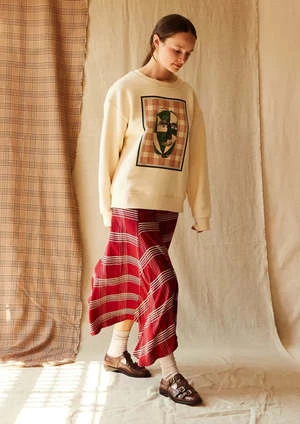 Caron CallahanTheo Jersey Sweatshirt - Mask Print Cream 4 Caron CallahanTheo Jersey Sweatshirt - Mask Print Cream - Image 2