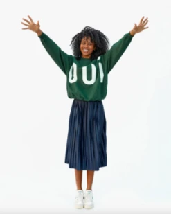 Clare V.Oversized Oui Sweatshirt - Forest -Sports Clothing Clare V Oversized Oui Sweatshirt Forest 20231101053132 1