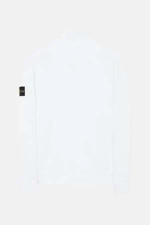 Stone IslandCotton Fleece Half Zip Sweatshirt - White 4 Stone IslandCotton Fleece Half Zip Sweatshirt - White - Image 2