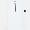 Stone IslandCotton Fleece Half Zip Sweatshirt - White 2 Stone IslandCotton Fleece Half Zip Sweatshirt - White -Sports Clothing Cotton Fleece Half Zip Sweatshirt White 20230425103950