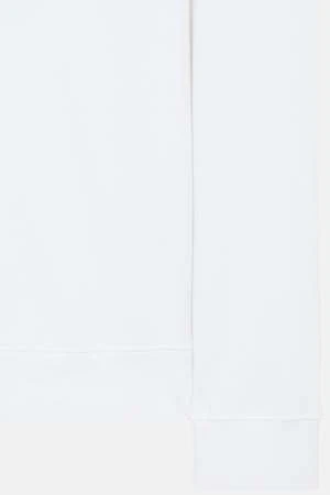 Stone IslandCotton Fleece Half Zip Sweatshirt - White 6 Stone IslandCotton Fleece Half Zip Sweatshirt - White - Image 4