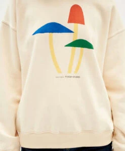 Thinking MUFunghi Sweatshirt - Ecru -Sports Clothing Funghi Sweatshirt Thinking Mu 20230914175159 2