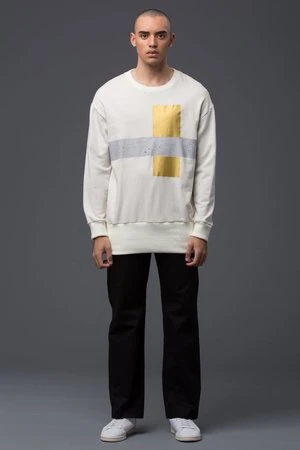 GARCIAVELEZGarciavelez Maquete Print Oversized Crew Sweatshirt - Off White 7 GARCIAVELEZGarciavelez Maquete Print Oversized Crew Sweatshirt - Off White - Image 5