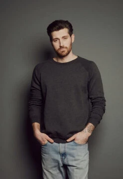 ObakkiHeathered Crew Sweatshirt