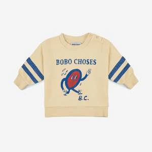 Bobo ChosesKids Bobo Choses Walking Clock Baby Sweatshirt - Beige 3 Bobo ChosesKids Bobo Choses Walking Clock Baby Sweatshirt - Beige