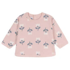 Petit BateauKids Petit Bateau Baby Sweatshirt Saline Pink With Flower Print - Multi