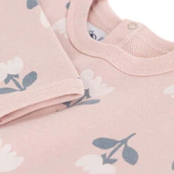 Petit BateauKids Petit Bateau Baby Sweatshirt Saline Pink With Flower Print - Multi -Sports Clothing Kids Petit Bateau Sweatshirt Saline Pink Flower Print 20230430054213