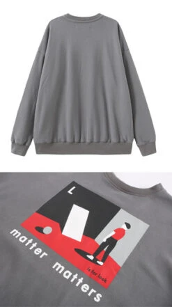 Matter Matters GalleryL Is For Look Sweatshirt - Grey 7 Matter Matters GalleryL Is For Look Sweatshirt - Grey -Sports Clothing L is for Look Sweatshirt Grey 20220804103430 1