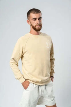 La PazCunha Sahara Ecru Logo Sweatshirt - -Sports Clothing LA PAZ Cunha Sahara Ecru Logo Sweatshirt 20220324185644 1