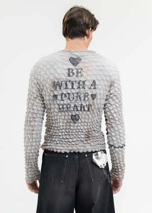 MASUMasu Marriage Popcorn Sweatshirt - Light Grey 4 MASUMasu Marriage Popcorn Sweatshirt - Light Grey - Image 2