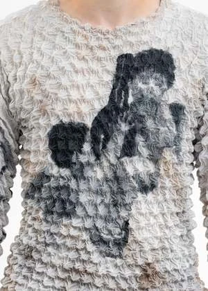 MASUMasu Marriage Popcorn Sweatshirt - Light Grey 7 MASUMasu Marriage Popcorn Sweatshirt - Light Grey - Image 5