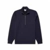 SunspelLoopback Half Zip Sweatshirt - Navy
