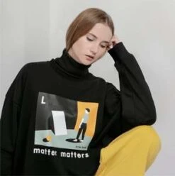Matter Matters GalleryL Is For Look Sweatshirt - Black -Sports Clothing MATTER MATTERS L is for Look Sweatshirt Black 20220805070946