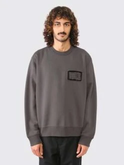 MM6 Maison MargielaPatch Logo Sweatshirt - Black/Gray -Sports Clothing MM6 Maison Margiela Patch Logo Sweatshirt Black Gray 20231023232025 1