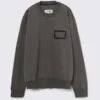 MM6 Maison MargielaPatch Logo Sweatshirt - Black/Gray 2 MM6 Maison MargielaPatch Logo Sweatshirt - Black/Gray -Sports Clothing MM6 Maison Margiela Patch Logo Sweatshirt Black Gray 20231023232025