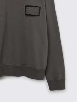 MM6 Maison MargielaPatch Logo Sweatshirt - Black/Gray -Sports Clothing MM6 Maison Margiela Patch Logo Sweatshirt Black Gray 20231023232029 1