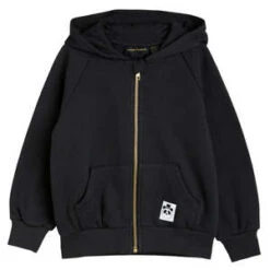 Mini RodiniKids Mini Rodini Child Basic Hooded Sweatshirt - Black