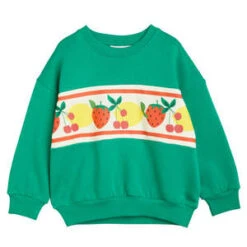 Mini RodiniKids Mini Rodini Child Fruits Border Sweatshirt - Green