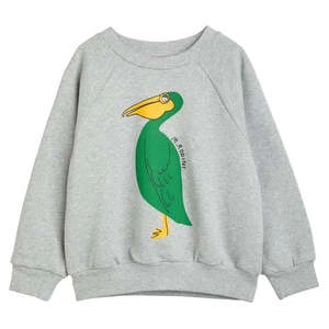 Mini RodiniKids Mini Rodini Pelican Sweatshirt - Grey 3 Mini RodiniKids Mini Rodini Pelican Sweatshirt - Grey