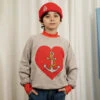 Mini RodiniKids Mini Rodini Sailor's Heart Sweatshirt - Grey -Sports Clothing Mini Rodini Child Sailor s Heart Sweatshirt Grey 20230526233215