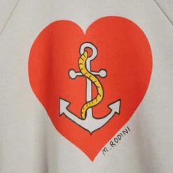 Mini RodiniKids Mini Rodini Sailor's Heart Sweatshirt - Grey -Sports Clothing Mini Rodini Child Sailor s Heart Sweatshirt Grey 20230526233216 2