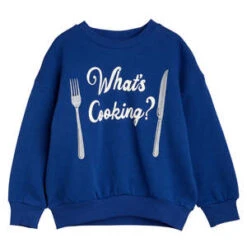 Mini RodiniKids Mini Rodini Child Whats Cooking Sweatshirt - Blue