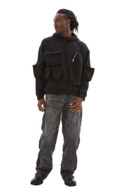 Who Decides WarMulti Pocket Hooded Sweatshirt - Coal