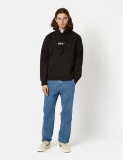 ObeyLowercase Hooded Sweatshirt - Black -Sports Clothing Obey Lowercase Hooded Sweatshirt Black 20230405135819