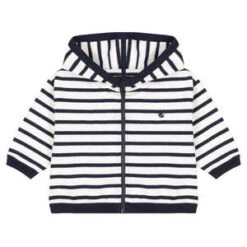 Petit BateauKids Petit Bateau Hooded Sweatshirt - Navy Blue Stripes