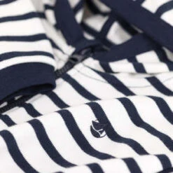 Petit BateauKids Petit Bateau Hooded Sweatshirt - Navy Blue Stripes -Sports Clothing Petit Bateau Baby Hooded Sweatshirt Navy Blue Stripes 20230302213137 1