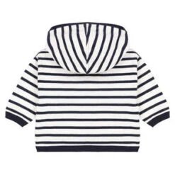 Petit BateauKids Petit Bateau Hooded Sweatshirt - Navy Blue Stripes -Sports Clothing Petit Bateau Baby Hooded Sweatshirt Navy Blue Stripes 20230302213137