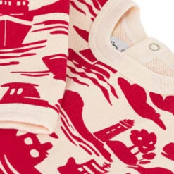 Petit BateauKids Petit Bateau Baby Sweatshirt - Cream With Red Boat Print -Sports Clothing Petit Bateau Baby Sweatshirt Cream With Red Boat Print 20230525054037 2