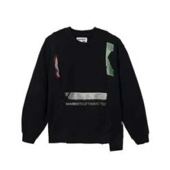 MARKETMarket Reworked 6 Panel Crewneck Sweatshirt - Overdyed Black